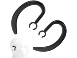 Crochês D'oreille De Rechange Para Casque, 2 Peças Em Caoutchouc Noir