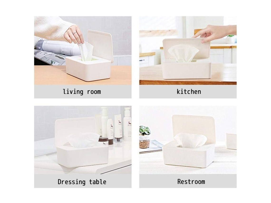Caja Para Toallitas Húmidas Para Bebé, Estojo De Lenços, Contêiner De Papel Higiênico, Organizador De Itens Pequenos