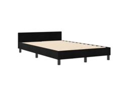 Conjunto 1 Cama Moderna Vidaxl Preto Veludo (120 X 200 Cm)