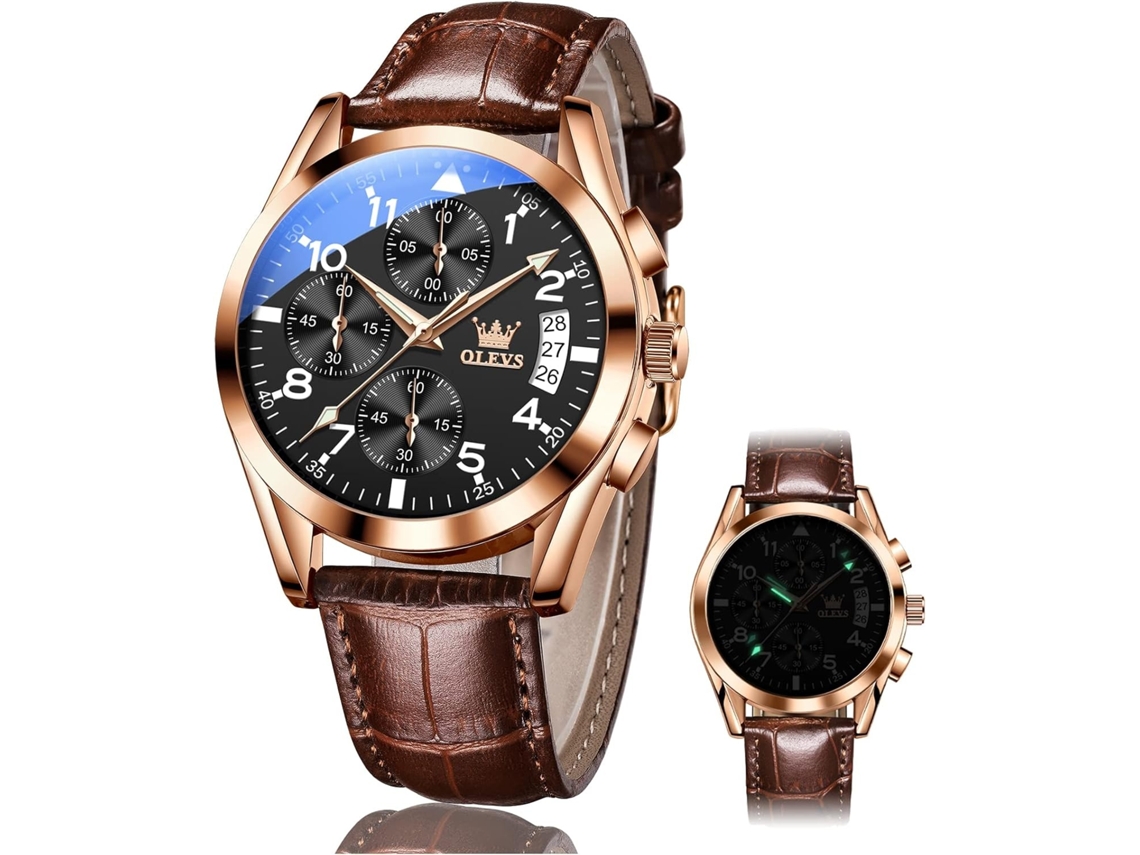 Lurelia Relógio Cronógrafo Masculino, Movimento De Quartzo, Data/calendário, Luminoso, 8,6 Polegadas, 220 Mm, 0,78 Polegadas, 1,6 Polegadas, 40 Mm