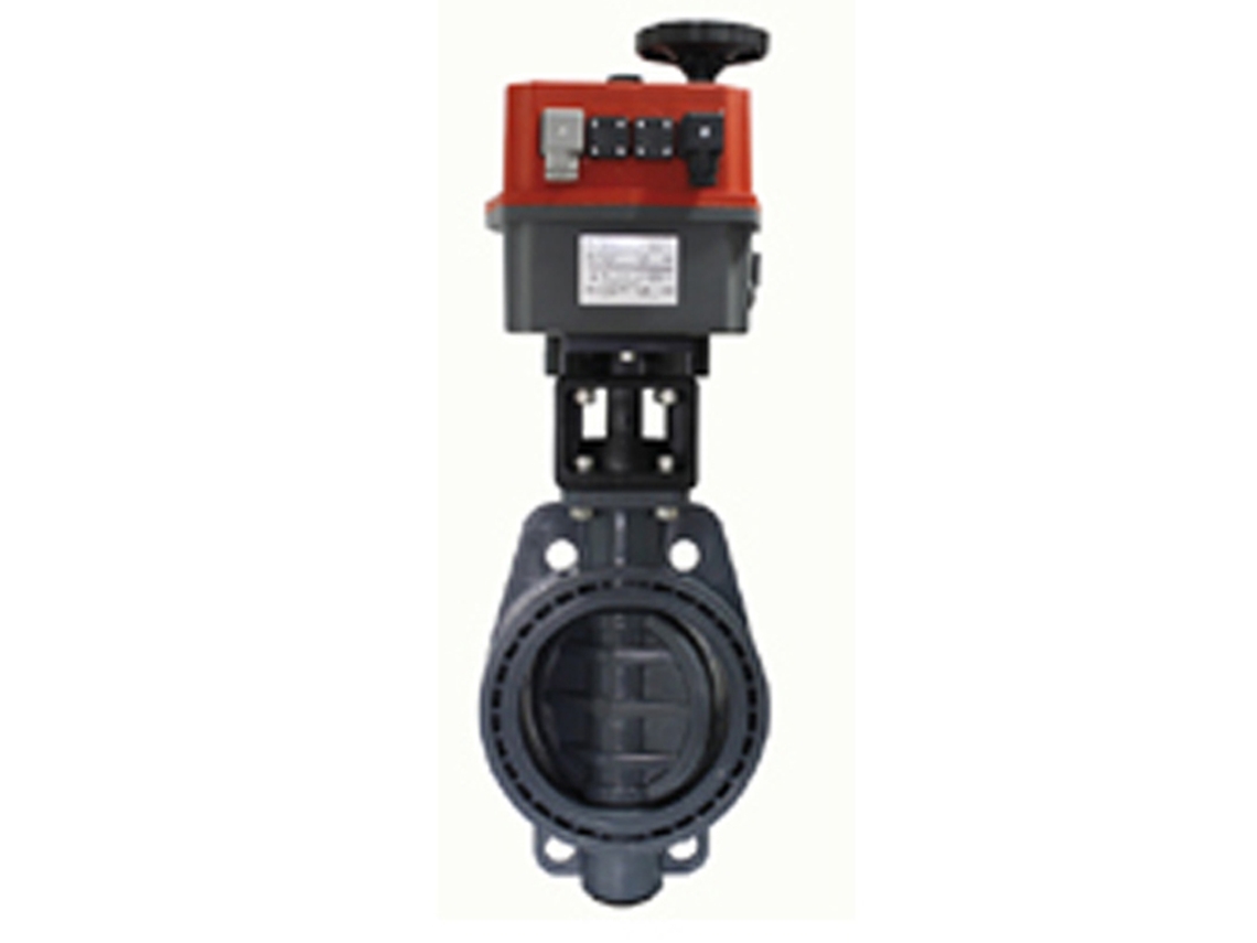 Valvula de PVC Mariposa com Acionamento Eletrico 220V com EPDM 90 HIDROTEN