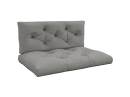 Almofada de Assento com costura de botão, 120x80x12cm, cinza S/MARCA
