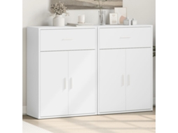 Vidaxl Aparadores 2 Pcs 60x30x84 Cm Derivados De Madeira Branco