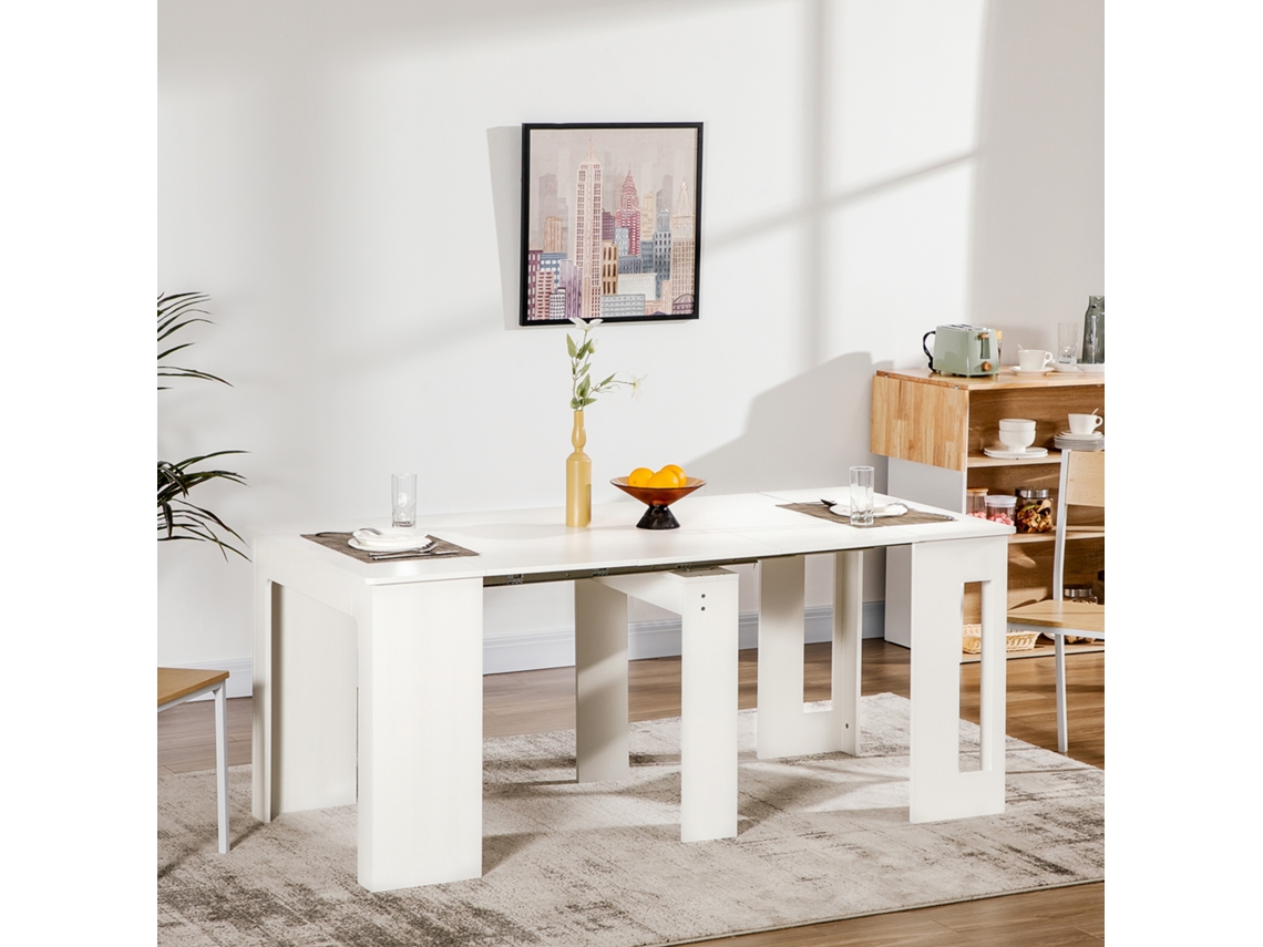 Mesa De Refeição, Acabamento Branco, 75 X 85 X 180 Cm