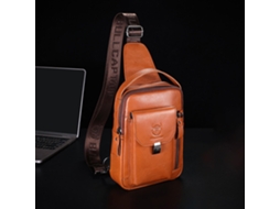 Mochila de Couro Genuíno Unissex para Viagem e Camping