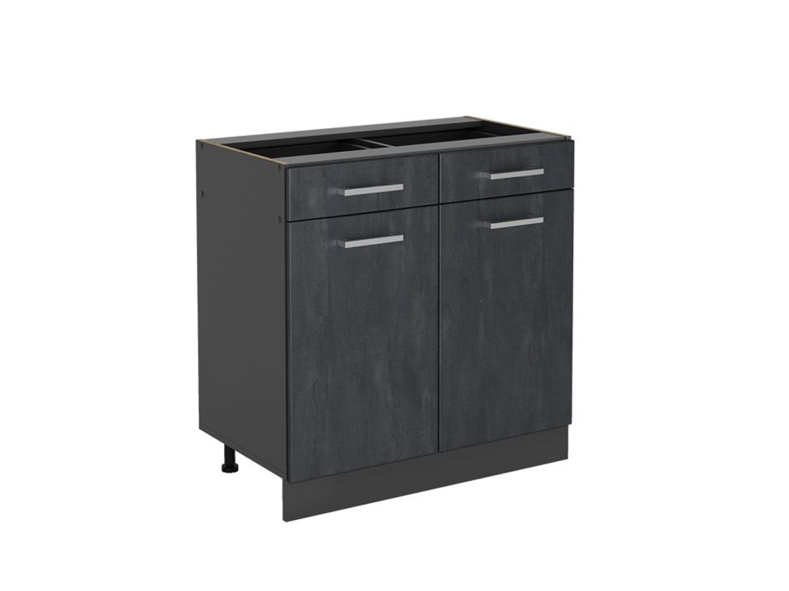 Móvel de cozinha Vicco R-Line, concreto preto, 80 cm sem bancada