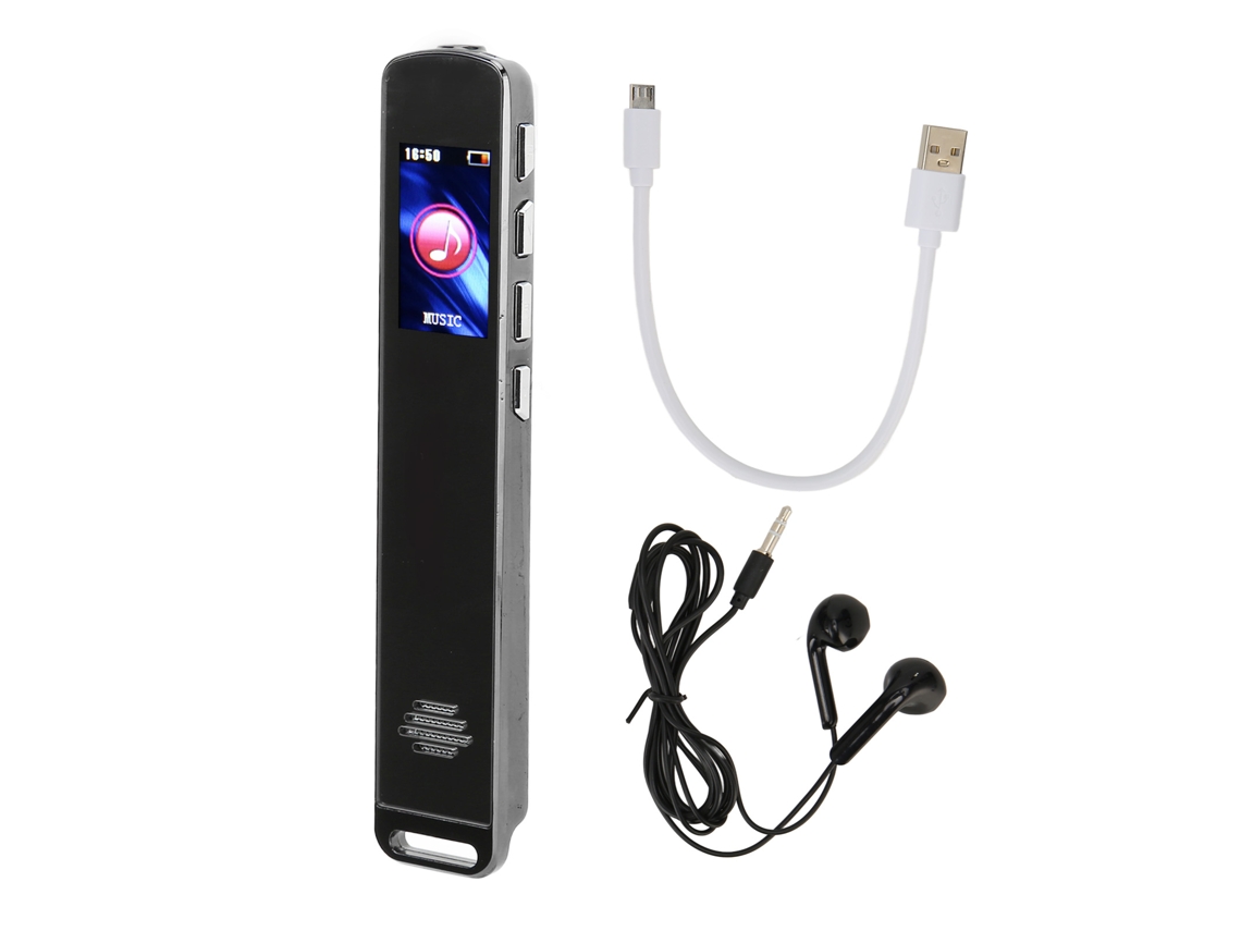 Aetheria gravadora Ativada por Voz Mini 16gb com Redução de Ruído Hd e Conversão de Voz em Texto Mp3