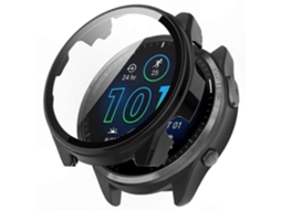 Capa Resistente Em Policarbonato Com Película De Vidro Temperado Hd Para Smartwatches Com Gps.