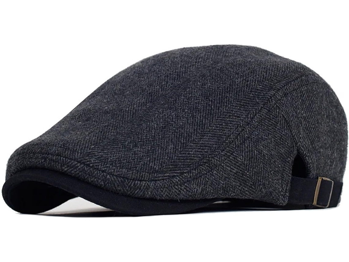 Boina masculina SFUSHOS, lã, vintage