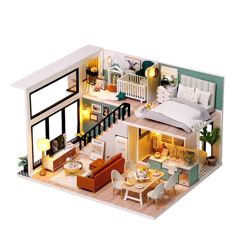 Casa em Miniatura 3d de Madeira, Aconchegante, para Montar. MDUG