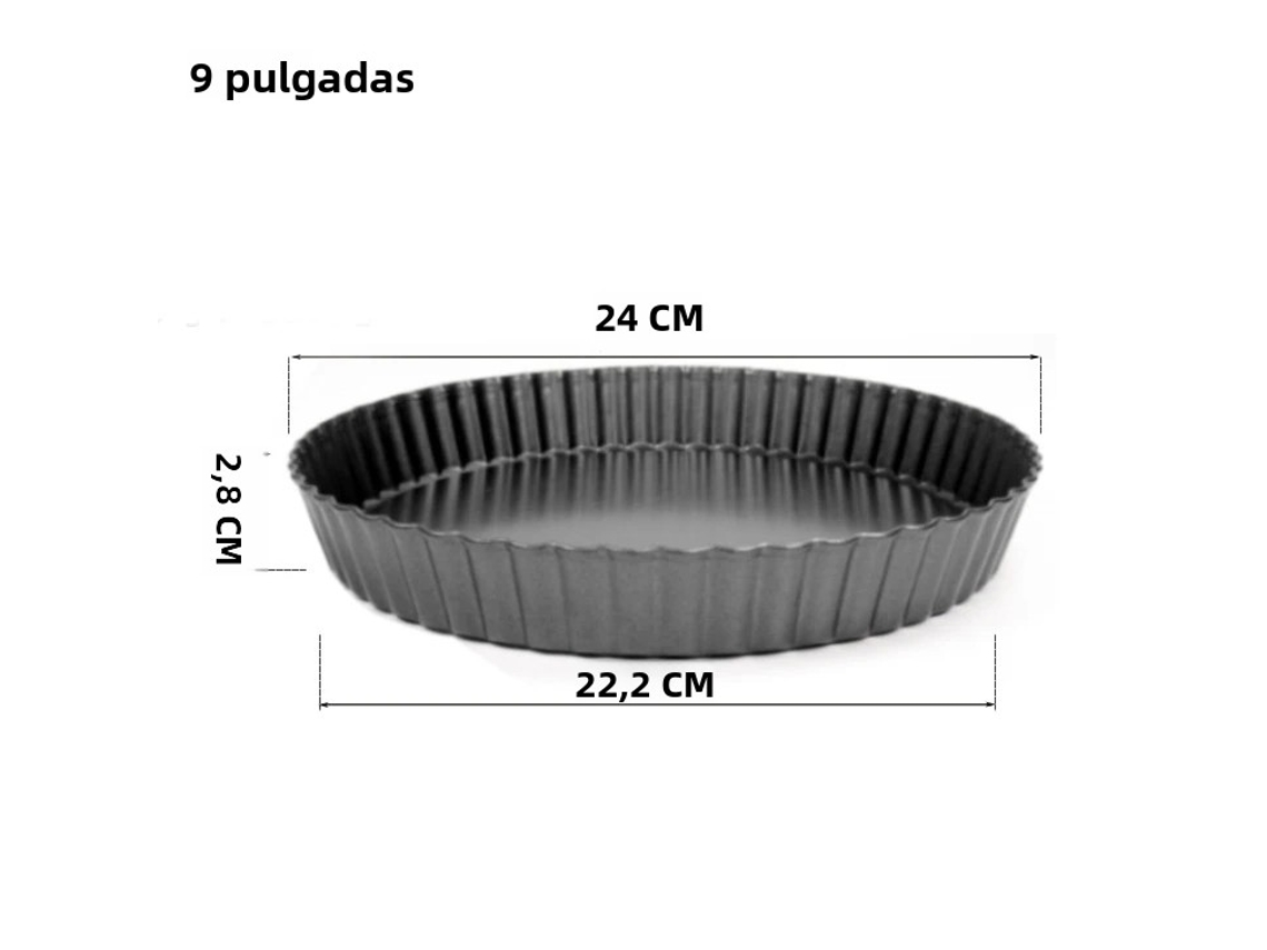 Forma Retangular de Alumínio Antiaderente com Fundo Removível para Tortas. MDUG (9 Polegadas)