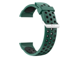 Bracelete Silicone Design de Vários Furos Cor Dupla para Huawei Watch Gt Cyber Verde Preto