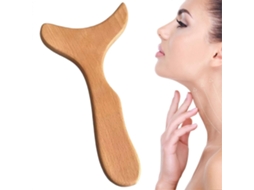 Massageador Facial Portátil de Madeira Natural para Alívio do Estresse e Spa em Casa GOKOCO