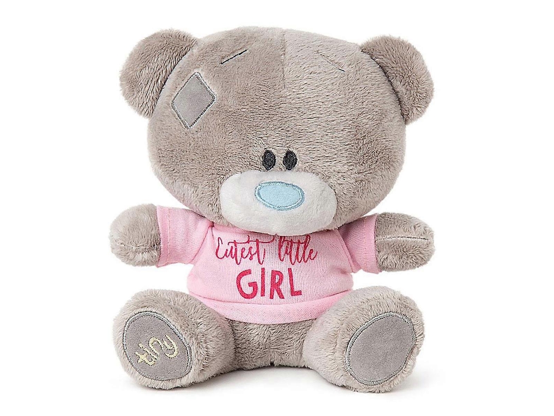 Pelúcia Urso Cinza Com Camisa Rosa, 7 Polegadas, Para Meninas