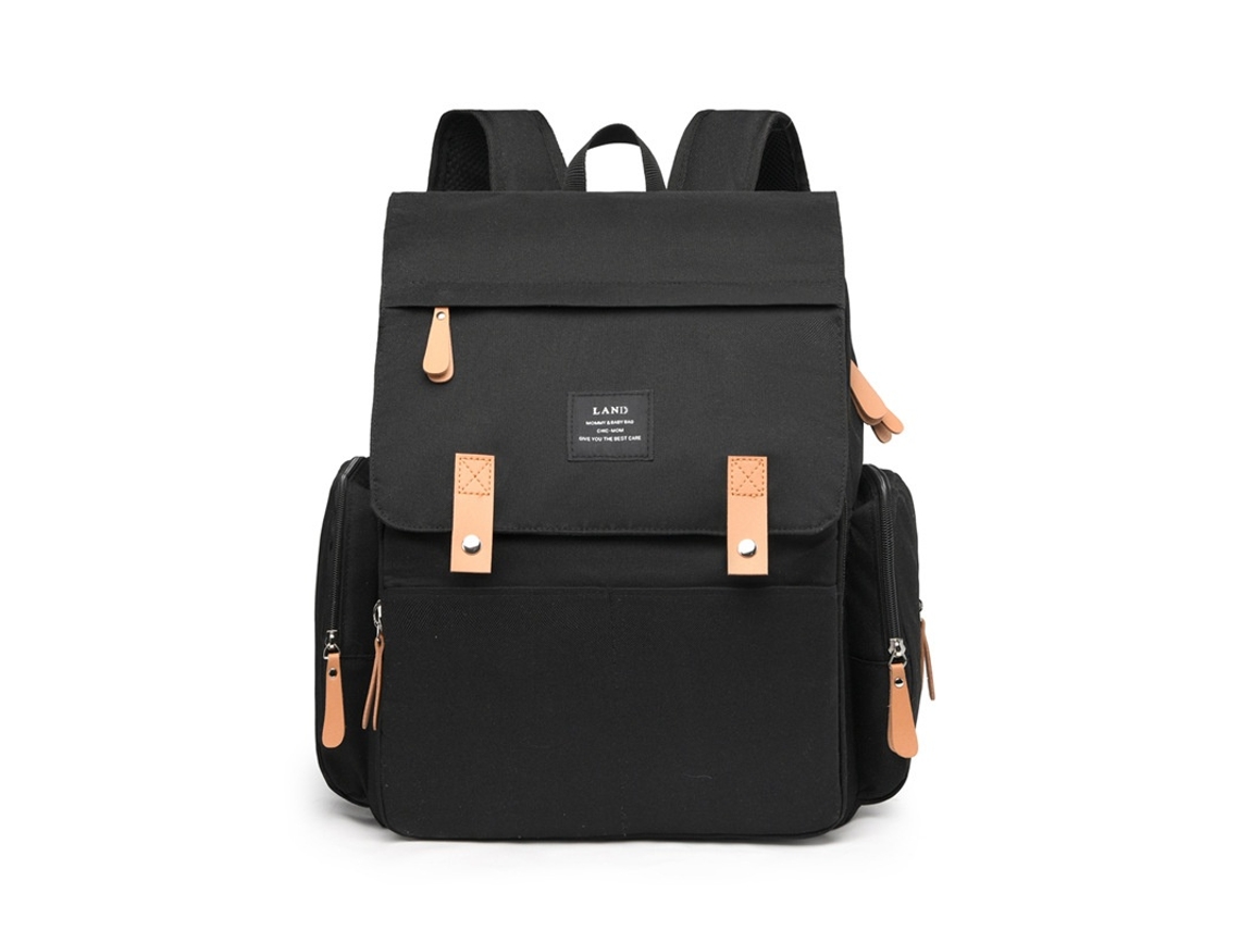 Mochila De Maternidade Impermeável De Grande Capacidade, Preto Elysve
