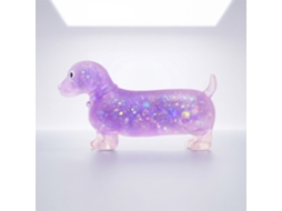 Brinquedo Squeaky Cachorro Salsicha Roxo Brilhante