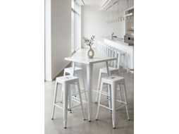 Pack 4 Bancos Torix Altos 76 Cm - Branco