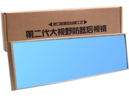 Espelho retrovisor interno automotivo curvo de 280 mm com proteção antirreflexo