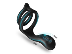 Anel Peniano Vibrador Anel Peniano Estimulador Anal Preto ENZONS