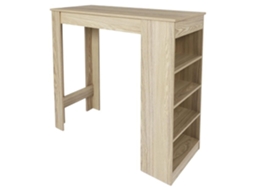 Mesa Alta de Bar com 4 Nichos Marrom S/MARCA
