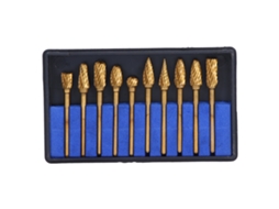 10pcs Conjunto de Limas Rotativas de Carbeto com Corte Duplo para Carpintaria Perfuração Polimento S/MARCA
