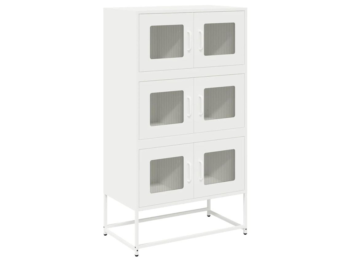 Aparador Alto 68x39x123 Cm Aço Branco MAISON EXCLUSIVE