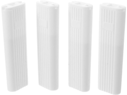 Pretyzoom Conjunto De 4 Alças Pequenas Quadradas Brancas Para Persianas, Ajuste Fácil E Design Minimalista Em Plástico