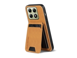 Capa Para Celular Lambbag Com Suporte Para Cartões E Proteção Contra Quedasmarrom Dourado - Redmi K50
