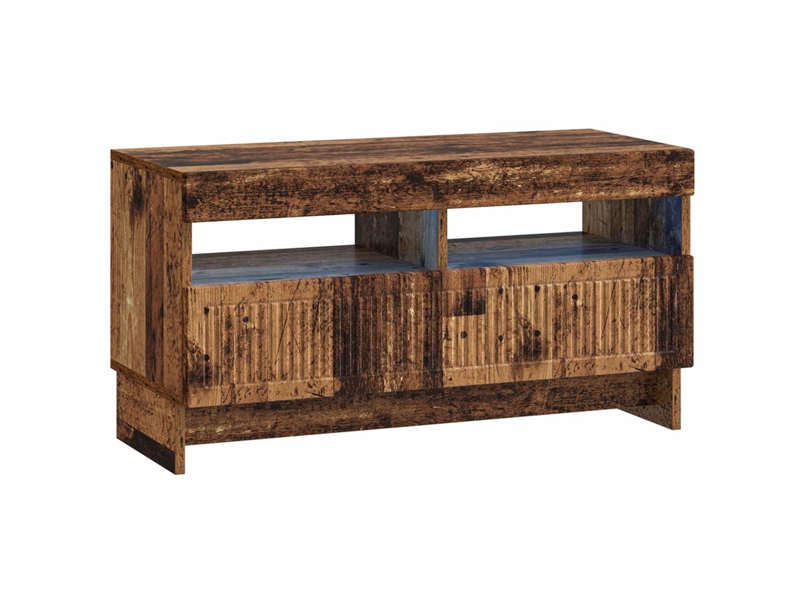 Vidaxl Gabinete De Tv Led Madeira Antiga Derivados De Madeira
