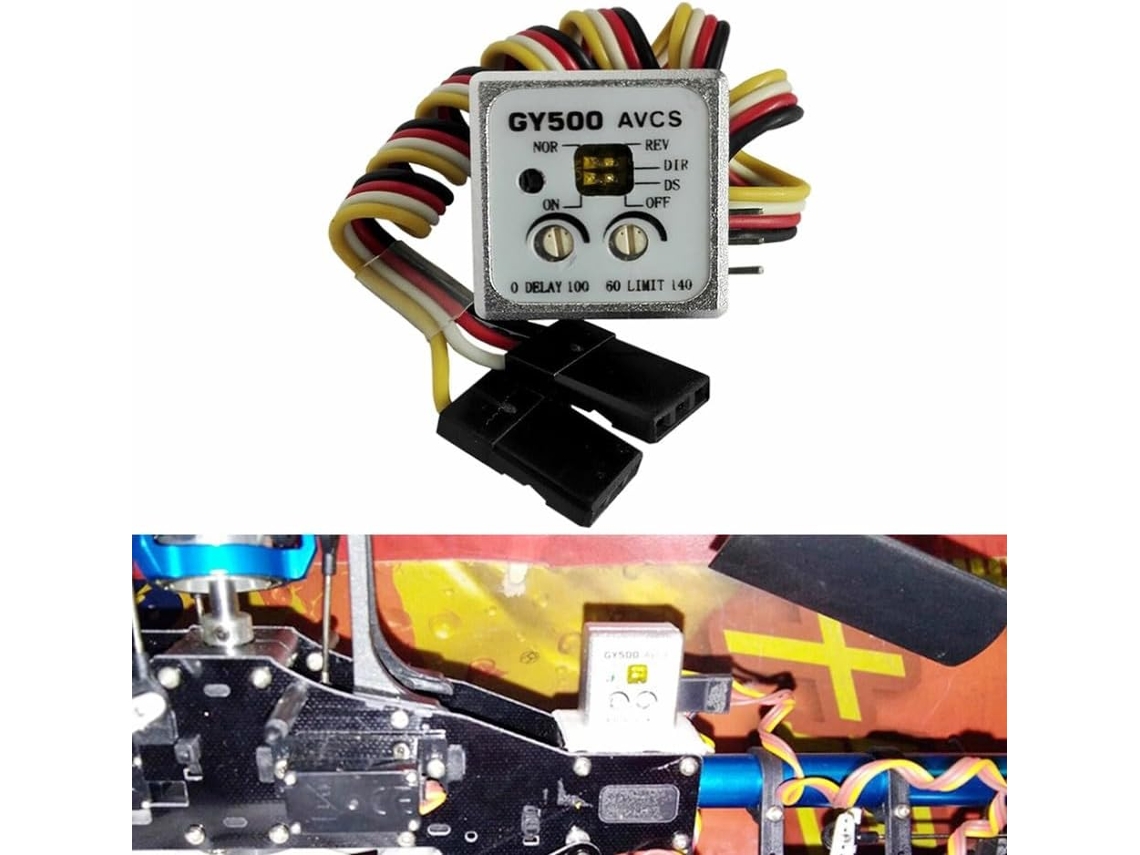 Gy500 Giroscópio Digital Com Trava De Eixo Único Na Cabeça E Cauda Para Carros Helicópteros Rc