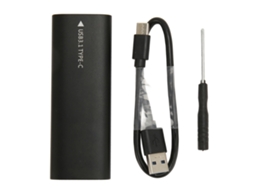 Enclosure De Ssd Sata M.2 Usb C 3.1 10gbps Portátil Type C Enclosure De Ssd Ngff Preto