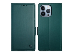 Capa Para Iphone 13 Pro Max Pele Sintética Verde