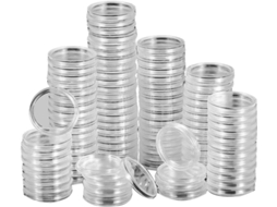 Pacote com 200 Caixas Organizadoras Redondas de Plástico Transparente, 45 Mm SFUSHOS