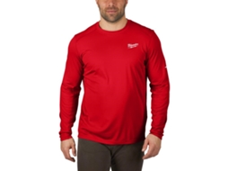 T-shirt de trabalho de manga comprida vermelho claro Wwlsrd S Milwaukee