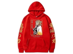 Moletom Anime Demon Slayer Kyojuro Rengoku Gola Capuz Oversized Inverno Streetwear Casual Unissex 4xl Rojo