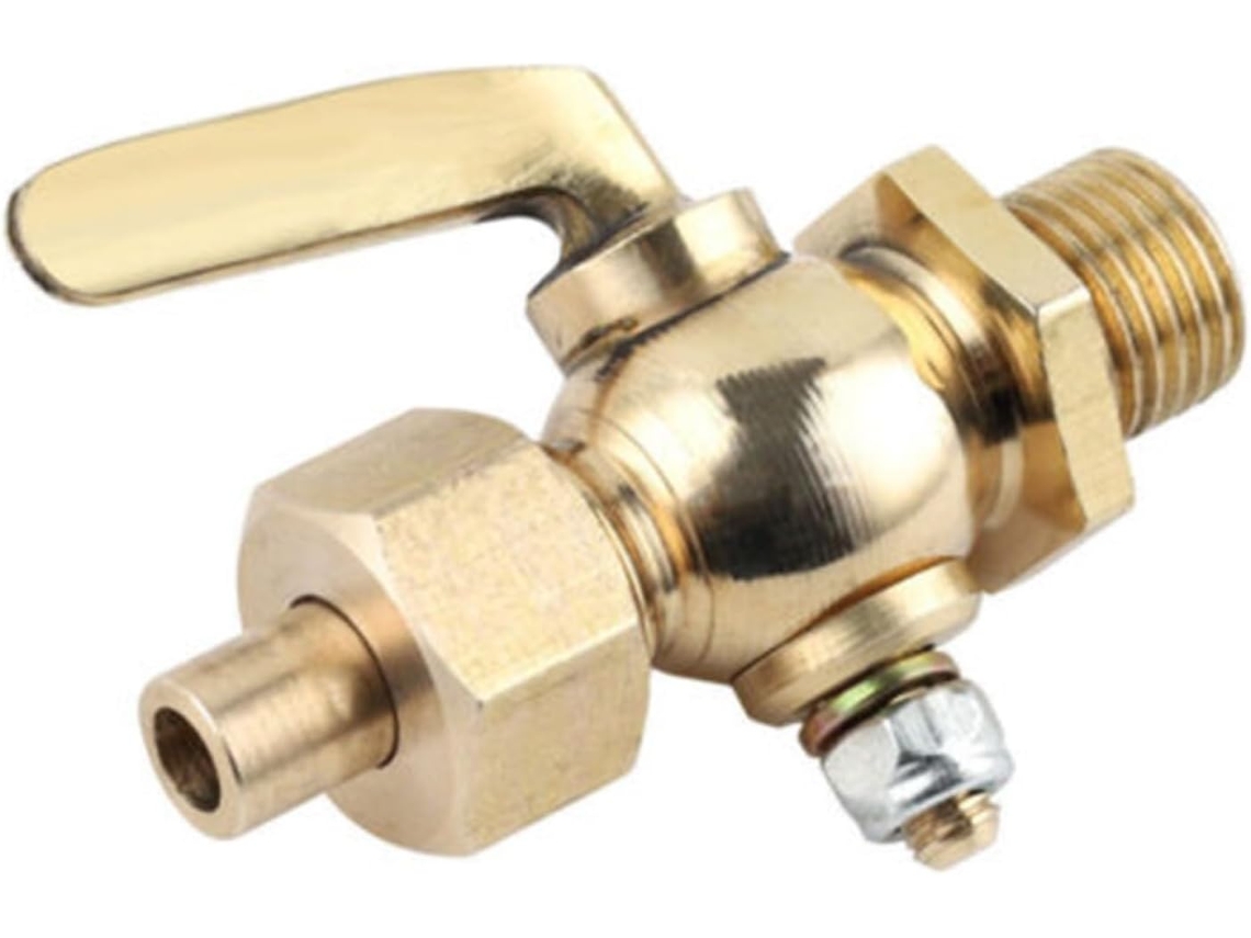 Macho De Rosca Latão Maciço Com Cabo, 1/8", 1/4", 3/8", 1/2" E 3/4"