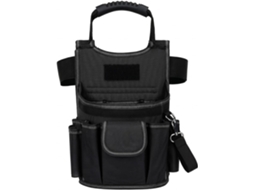 Bolsa multifuncional para reparos com cintura ajustável, feita de Fivela, com compartimentos com zíper e bolsos laterais para