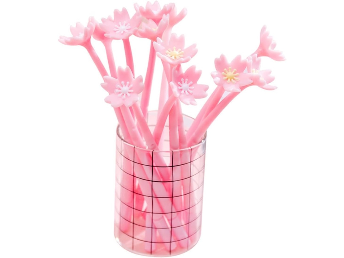 Canetas Em Gel Sewacc, 10 Unidades, Cores Sortidas Com Estampa Floral,