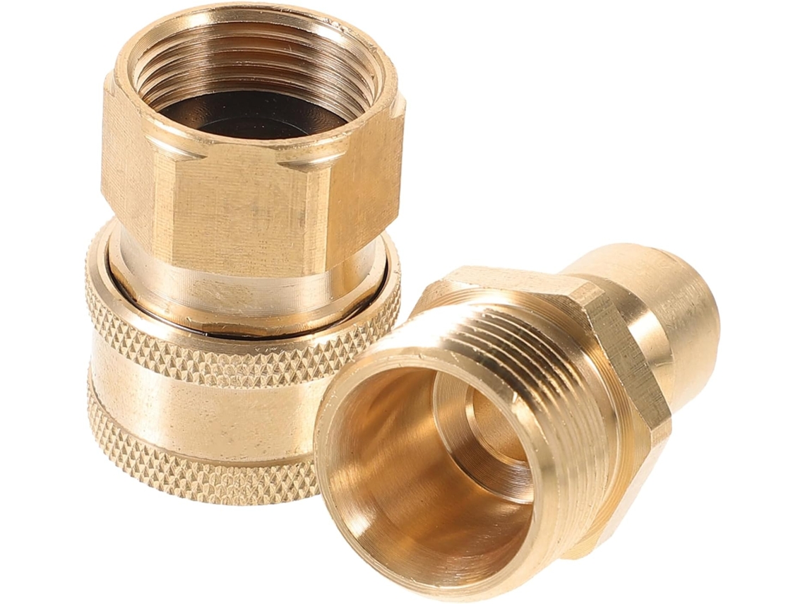 Conectores De Mangueira Água 3/8 Polegadas, 1 Par, Cobre Dourado,