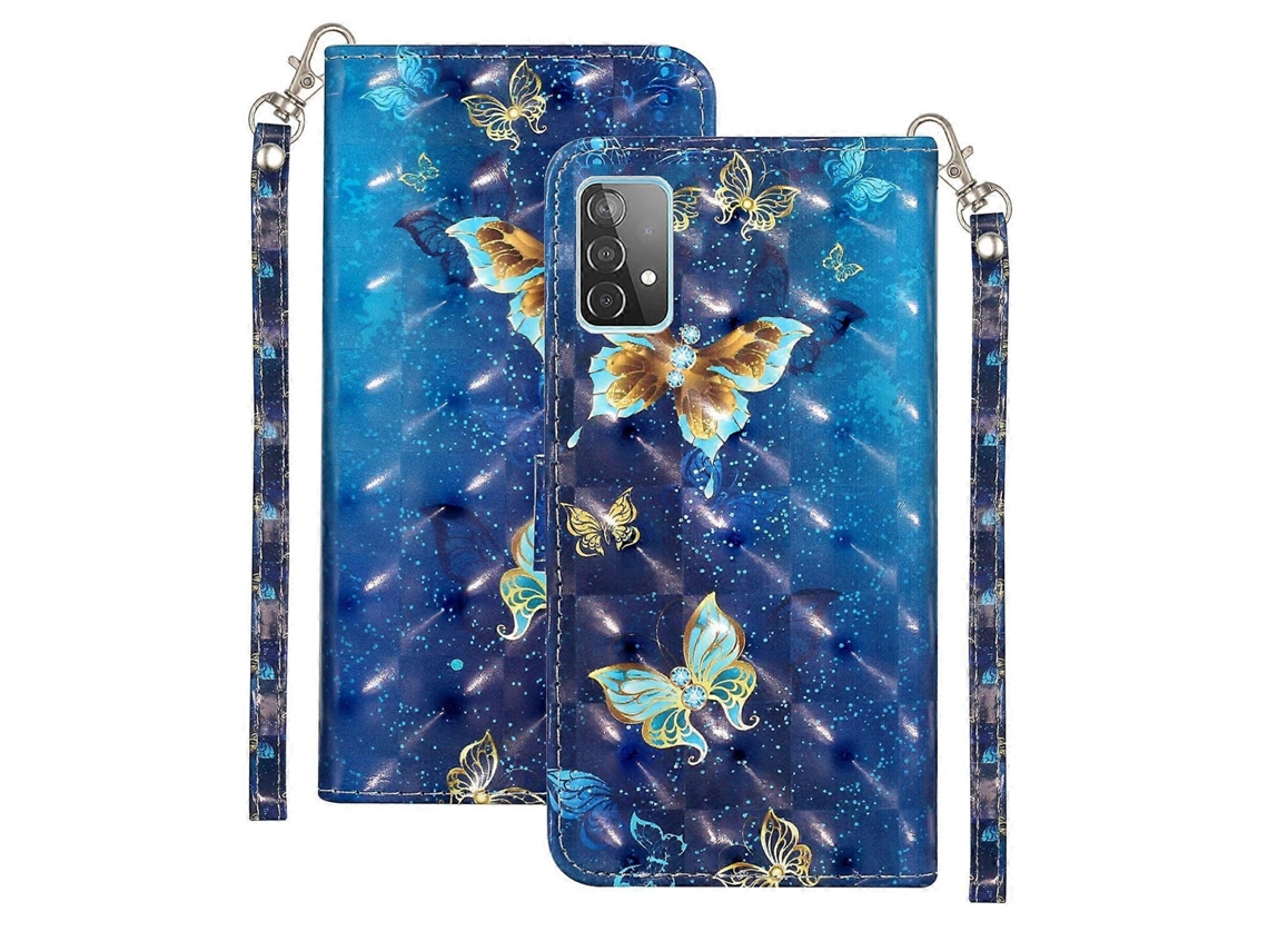 Capa De Couro Pu Com Estampa 3d Horizontal, Suporte, Compartimentos Para Cartões E Carteira Para Samsung Galaxy A52 5g/4g (flor Rosa).