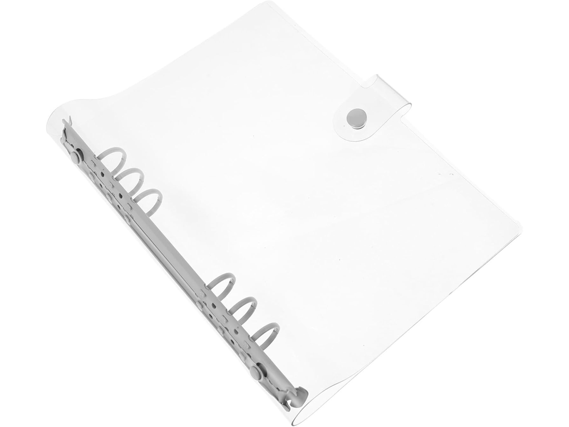 Pasta Com Capa Transparente E Argolas Flexíveis Para Folhas Soltas, Mini Pasta De Pvc Para Organização Escolar E Tarefas