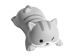 Reposo De Muñeca Para Teclado Estilo Animal Cartoon Gato Gris Suave Alivio De Fatiga Oficina Hogar Juego