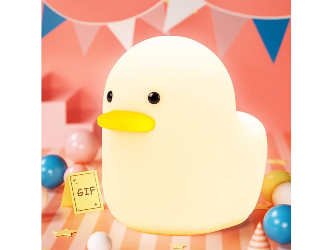Lâmpada De Noite Led Pato Para Crianças, Recarregável Usb Silicone, Lâmpada De Cama Animal Bonita Com Modos De Luz