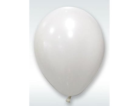 Saco com 50 Balões Brancos Opacos 25 Cm VISIODIRECT