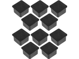 Conjunto De 10 Protetores Pés Cadeira Escritório Em Pvc Preto, Design Versátil E Antiderrapante, Capas Protetoras Para