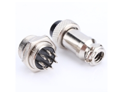 Conector De Plugue E Tomada Aérea Eléctrico Gx16 De 8 Pinos Tipo Parafuso - Novo (1 Conjunto)