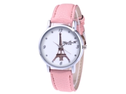 Relógio de quartzo elegante e moderno para homem, relógio casual para presente (rosa)