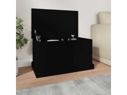 Vidaxl Caixa De Arrumação 70x40x38 Cm Derivados De Madeira Preto
