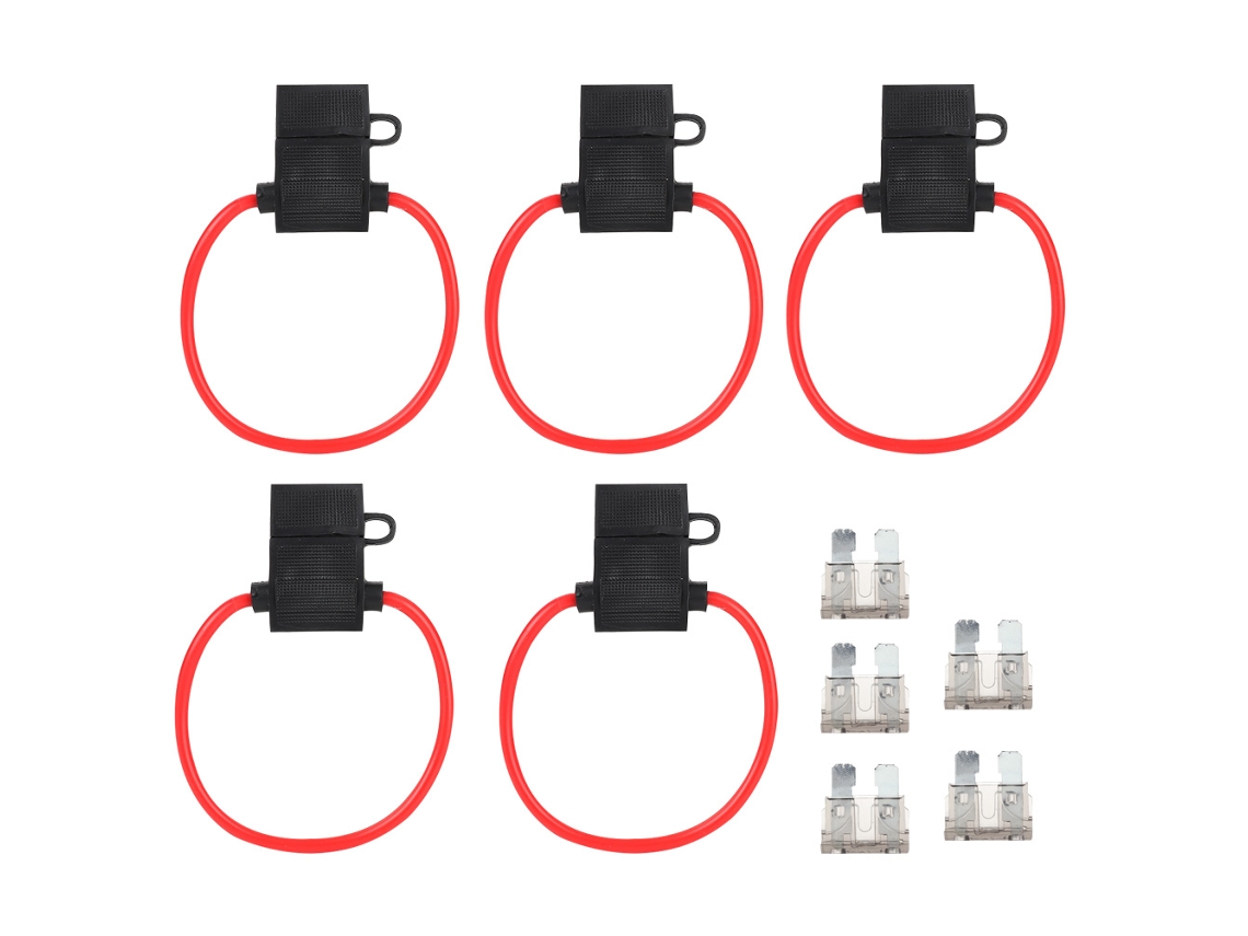 Porta Fusíveis 5 peças tamanho médio para carro, barco, RV S/MARCA