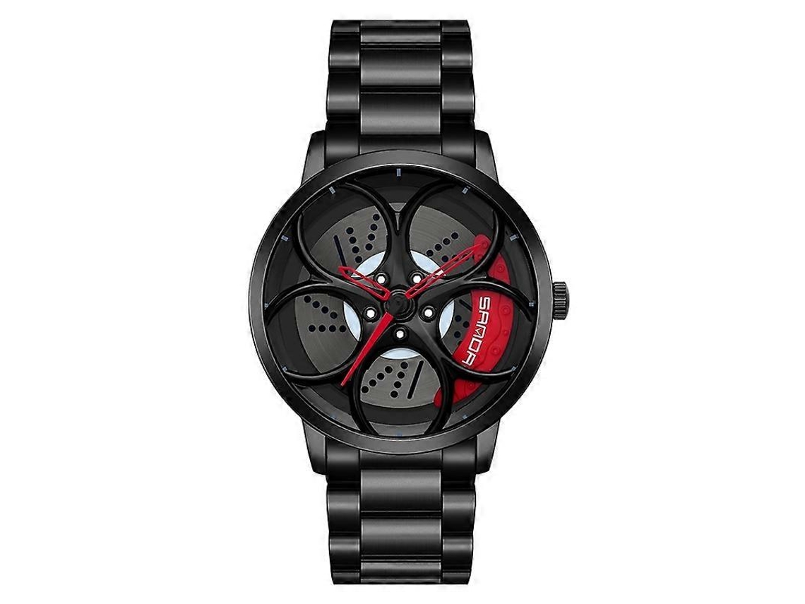Relógio De Quartzo Masculino Sanda 1070 Com Mostrador Oval Vazado 3d, Mecanismo Fixo E Pulseira De Aço.